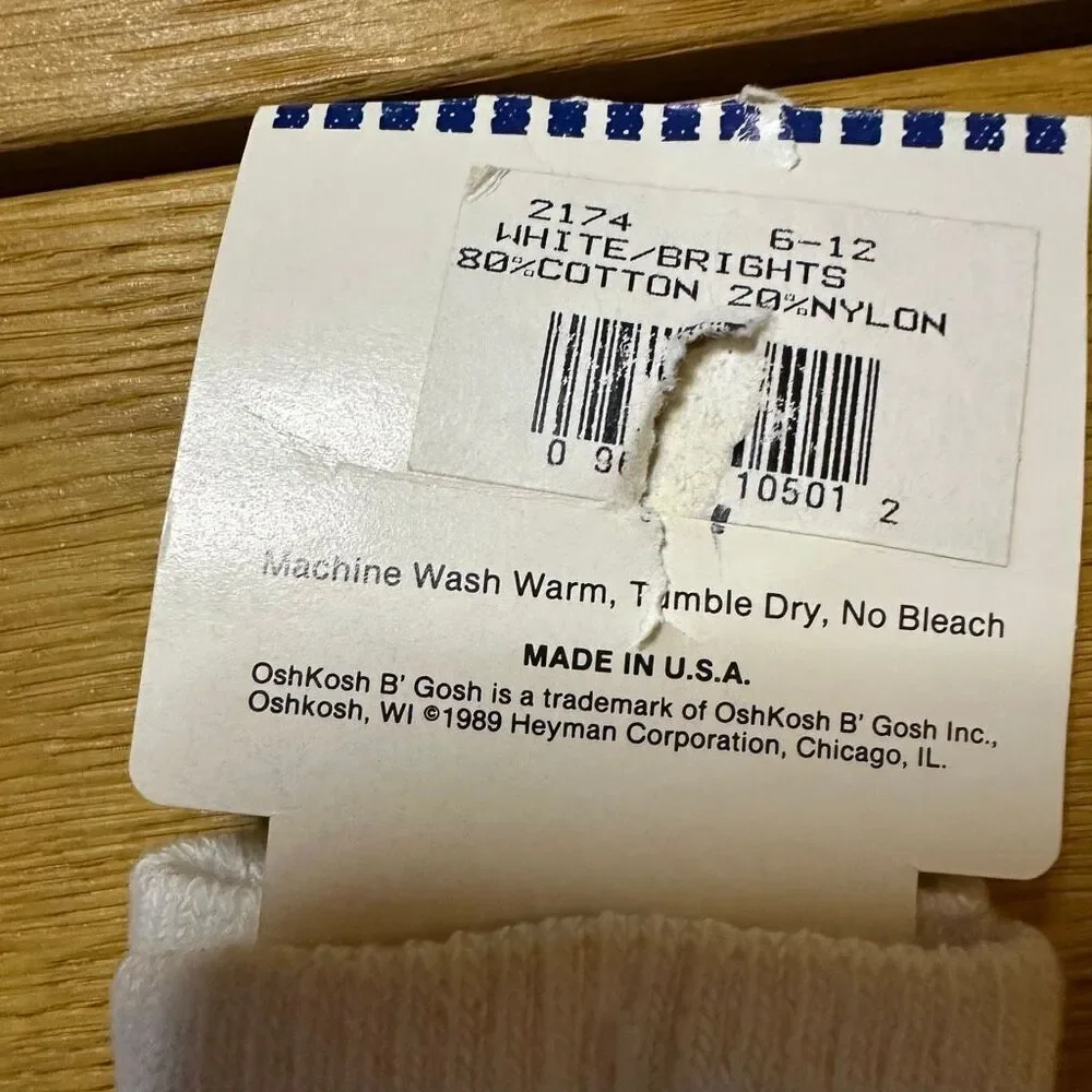 OshKosh B’Gosh Baby Booties Socks | Size 6–12 Months | Vintage Plaid | NWT
